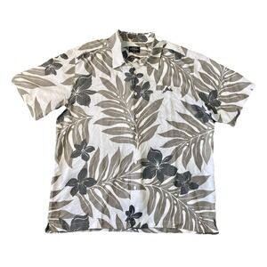 Quiksilver Waterman Shonan Button-Up Shirt Men 2XL Hawaiian Palms Comfort Fit